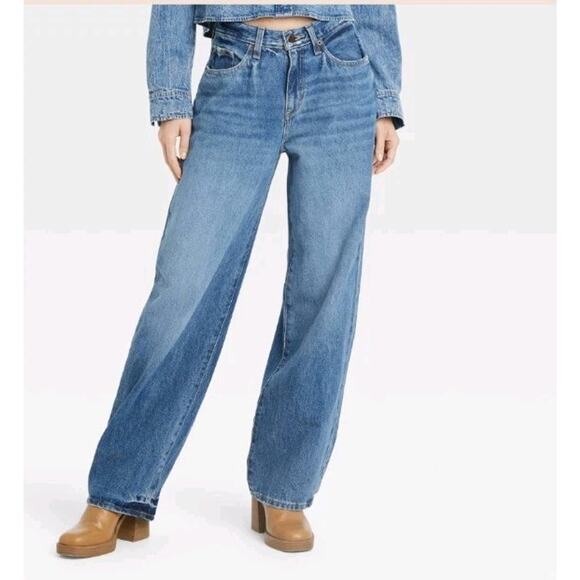 Universal Thread Women's Mid Rise 90s Baggy Jeans Sz OR Medium Wash - Picture 7 of 9